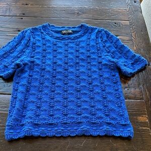 Bright Blue Knit Top Size S